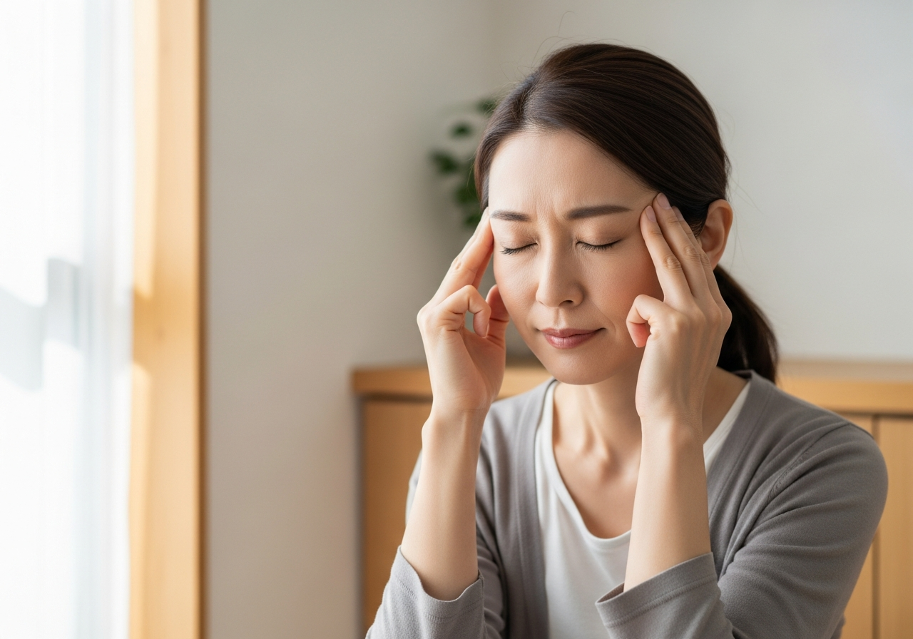 頭痛・偏頭痛に悩む40代の女性